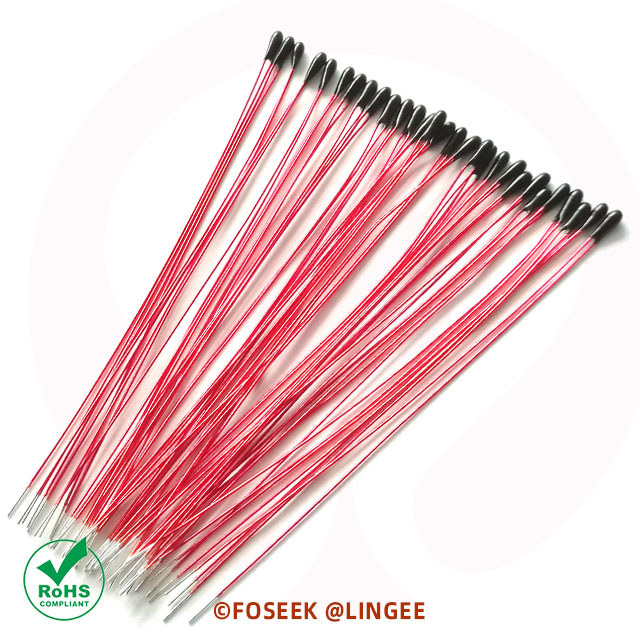 MEB 100K 3950 4200 4250 NTC Thermistor Miniature Sensor with Epoxy Resin Coated Bead 